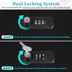Dalmbox Fire Resistant Document Lock Box Safe Dual Key & Combo, Black - Image 3