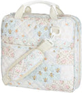 Zipper Binder Folder Keeper with Strap 2", 3 Ring, White, Flower by Heentan
