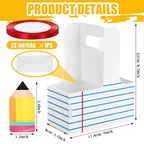 Qinyoung Back to School Teacher Gift Set, Plastic Cups, 24 Sets, Line - Image 3