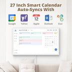 Dragon Touch 27" Digital Calendar Chore Chart – 1080P Full HD Interactive Touchscreen, Smart Family Planner, Hearth Display Digital Calendar Wall & Desk Mountable for Seamless Scheduling - Image 3