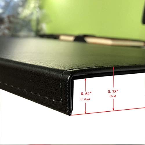 AKOZLIN 35.4"x 18.9" Soft PU Leather Surface Office Desk Mouse Mat Anti-Push Pad with Full Grip Fixation Lip Table Blotter Edge-Locked Protector - Image 2