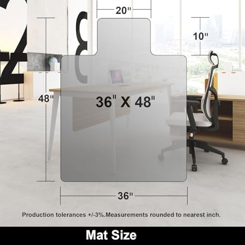 AiBOB 2 Pack 36"x48" Chair Mat for Hardwood Floors, Clear Floor Protector - Image 6