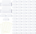 65 Pcs Business Card Holder Transparent Acrylic Postcard Display Holder Desktop Style Card Stand for Home Office Desk Table by UCEHIPAW