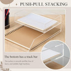 Novabright Acrylic Desk Organizer Letter Tray Set of 2, Tabletop Desktop File Holder for Storage Paper Letters Folders Notebooks, Clear Stackable Paper Tray for Office Copy Print - Image 5
