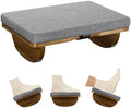 Wooden Under Desk Foot Rest with Detachable Cushion by Atoping