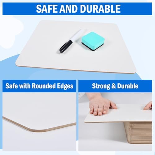 Small Dry Erase Boards Classroom Pack 12 x 9 Inch 12 Pack Whiteboard - Image 6
