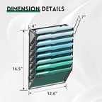 8-Tier Wall File Organizer, Hanging File Holder, Wall Mounted Mail Sorter - Image 2