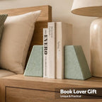 Marble Bookends for Heavy Books, 11LB Decorative Bookends for Shelves - Image 6