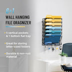 SUPEASY 7-Tier Hanging Wall File Organizer with Hooks, 2 Pack - Image 2