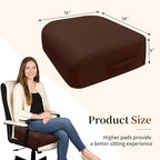 6" Extra Thick Memory Foam Office Chair Cushion – 2-Layer Booster Seat for Back & Tailbone Pain Relief, 18 x 16 x 6in Non-Slip Cushion with Carry Handle for Wheelchair, Car, and Airplane - Image 3