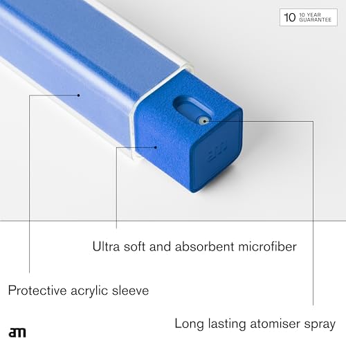 am Mist Screen Cleaner Spray with Microfiber Cloth – Alcohol-Free, Blue - Image 3