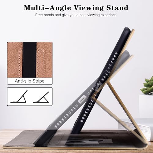 Case for 7" Kindle Paperwhite 12th Generation 2025/2024 & Kindle Colorsoft Signature Edition, Multi-Angle Viewing PU Leather Case with Card Slot for Kindle Paperwhite 2025 - Pink Butterfly - Image 3