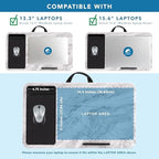 LAPGEAR Home Office Left-Hand Lap Desk – White Marble, Fits 15.6” Laptops - Image 3