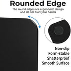 Tempered Glass Gaming Mousepad, 13x16 inch Black Tempered Glass Mousepad, Professional Esport MousePads, Durable Mouse Mat, Smooth Surface - Image 4