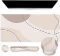iCasso Brown Art Mouse Mat 35.4"x15.7", Computer Mat for Workspace by iCasso