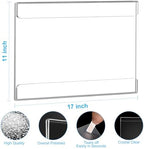 EHWINE Acrylic Sign Holder 11 x 17 Wall Mount with Tape, Horizontal, 8 Pack - Image 3