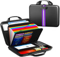 Fireproof Document Organizer with Lock, Semi-Rigid EVA Shell File Box with 13-Pocket Accordion Folder, Water-Resistant Storage for Important Documents, Passports & Certificates by Unknown