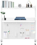 Desktop Bookshelf Clamp On Desk Shelf with Each Tier Load Capacity(16.53 Lbs) Multipurpose Clip-On Desk Organiser Desktop Organizer Bookshelf Storage Shelves for Study Rooms, Bedrooms(White) by Unknown