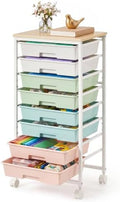 VASAGLE Rolling Cart with Drawers, Craft Organizers and Storage, Multicolor by VASAGLEbySONGMICSHOME