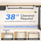 suptek Large Keyboard Tray Under Desk Pull Out with C Clamp Mount, Computer Keyboard & Mouse Tray, 34 (38 Including Clamps) x 11.8 inch Slide-Out Platform Computer Drawer for Typing, Black, DSF1LB - Image 2