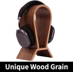 Wood Headphone Stand for Desk - Headset Holder Cute Gaming Wooden Headphones Hanger Hook Rack Base Storage Head Phone Accessories - Image 4