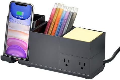 Bostitch Konnect Qi Certified Wireless Charging Desk Accessory Kit with Pencil Cups by BostitchOfficeProducts