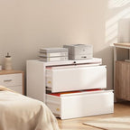 Superday Lateral File Cabinet 2 Drawer Metal File Cabinet with Lock, White Filing Cabinets for Home Office, Locking Filing Cabinets Hanging Files Letter/Legal/F4/A4 - Image 2