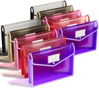 ThinkTex Plastic Expanding File Folder, Transparent envelopes with Snap by ThinkTex