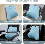 Skechers Air-Cooled & Memory Foam Lumbar Pillow,Lumbar Support Pillow for Office,Chair Lower Back Pain Relief Lumbar Pillow,Ergonomic Design Back Support Pillow for Office Chair,Car,Home,Travel,Blue - Image 6