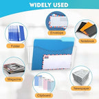 EASEPRES 4 Pack Clear Single Pocket Hanging File Organizer, Plastic Wall Mount Paper Mails Magazines Holder, Mounted Folder Bins for Office, School and Home, 13.85x3.14x6.88 inches - Image 4