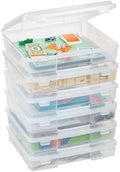 IRIS USA Board Game Storage |Made in USA| Thick Craft Case (6-Pack) - Clear by IRISUSA