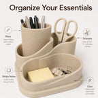 Aesthetic Desk Organizer, Cute Pencil Holder, Boho Office Caddy for Desk - Image 4