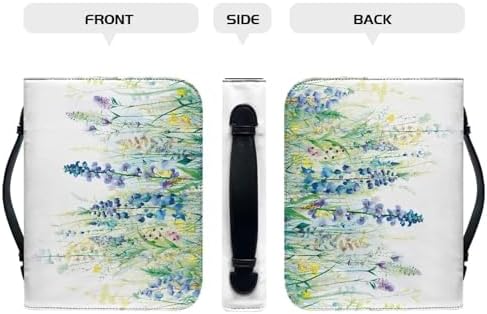 Flora Bible Covers for Women Book or Bible Carrying Case PU Leather Bible Case Bag Church Bag Scripture Bag Case Gift for Christian - Image 3