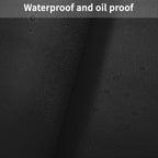 Round Table Pad, 1.8mm Thick, Dia.48 Inch, Leather Table Cover, Dining Table Protector, Table Top Protector (Black+Black) - Image 3