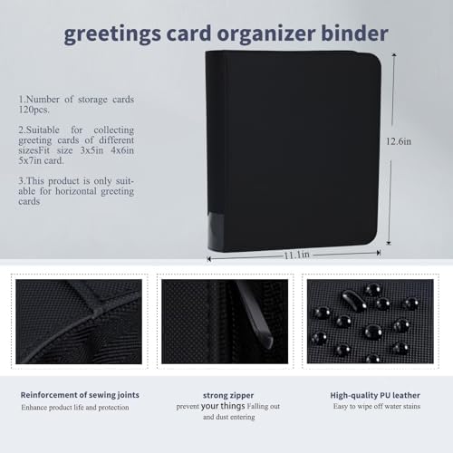 Greeting Card Organizer & Storage,Christmas Card Book,120 Sleeve - Image 6