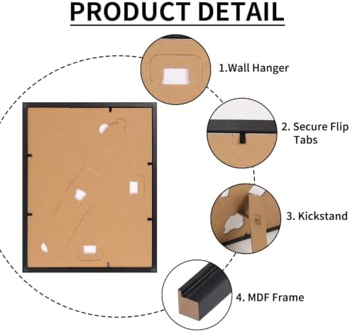 MEBRUDY 8.5 by 11 Picture Frames 22 Pack, Certificate Frame, Black - Image 4