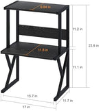 aboxoo Printer Stand for Desk to Save Space, Metal+Wood for Home Office - Image 3