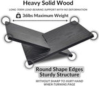 Honygebia Solid Oak Wood Book Stand, Cross Frame Open Display Holder - Image 3