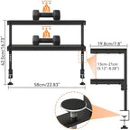 IBUYKE Clamp on Desk Shelf, 22.8” Large Desk Extender Shelves UTMZ010B - Image 2