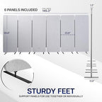 VIVO Gray Freestanding 145 x 66 in Privacy Panel, PP-KIT-T145G - Image 3
