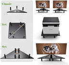 2 Pack White Corner Monitor Stand, Triangle/Square Adjustable Height Riser, 27-inch Universal Desktop Shelf for Computer, Laptop, PC, iMac, Printer (Black) - Image 7