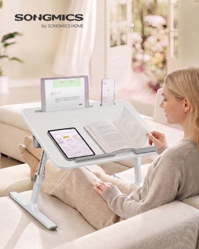 SONGMICS Laptop Bed Desk, Adjustable Lap Desk for Bed with 8 Heights - Image 2