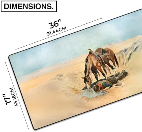 MPCO. The Water Hole by Stanley L Wood Gaming Desk Pad, 36" x 17" Desk Mat - Image 2
