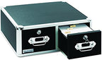 Vaultz Locking 5 x 8 Index Card Cabinet, Double Drawer, Black (VZ01397) by Vaultz