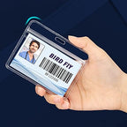 4x3 Name Tags Badge Holder with Lanyard 50 Pack Waterproof Horizontal ID Badge Holder and 50 Pcs Lanyards Nametag for Conferences, Events, and Meetings (Blue, 4 X 3 inches) - Image 3