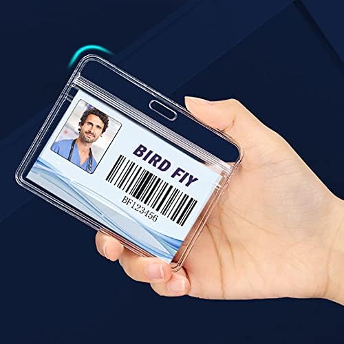 4x3 Name Tags Badge Holder with Lanyard 50 Pack Waterproof Horizontal ID Badge Holder and 50 Pcs Lanyards Nametag for Conferences, Events, and Meetings (Blue, 4 X 3 inches) - Image 3