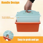 6 Pack Classroom Caddy with Handle, Plastic Storage Caddy Organizer, Portable Storage Bin with 3 Compartments for Classroom Organization, Table, Desk & Office - Image 3