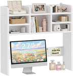 37 Inch White Desk Hutch Dorm Top Only with Felt Board for College by Unknown