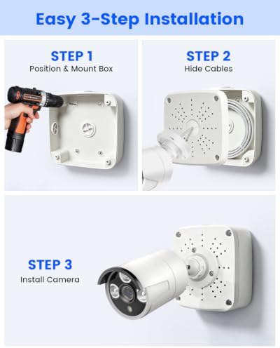 Universal Security Camera Junction Box, CCTV Hide Cable Concealment Box - Image 7