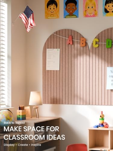 Large Arched Felt Bulletin Board 35.4''×23.6'', Boho - Image 7